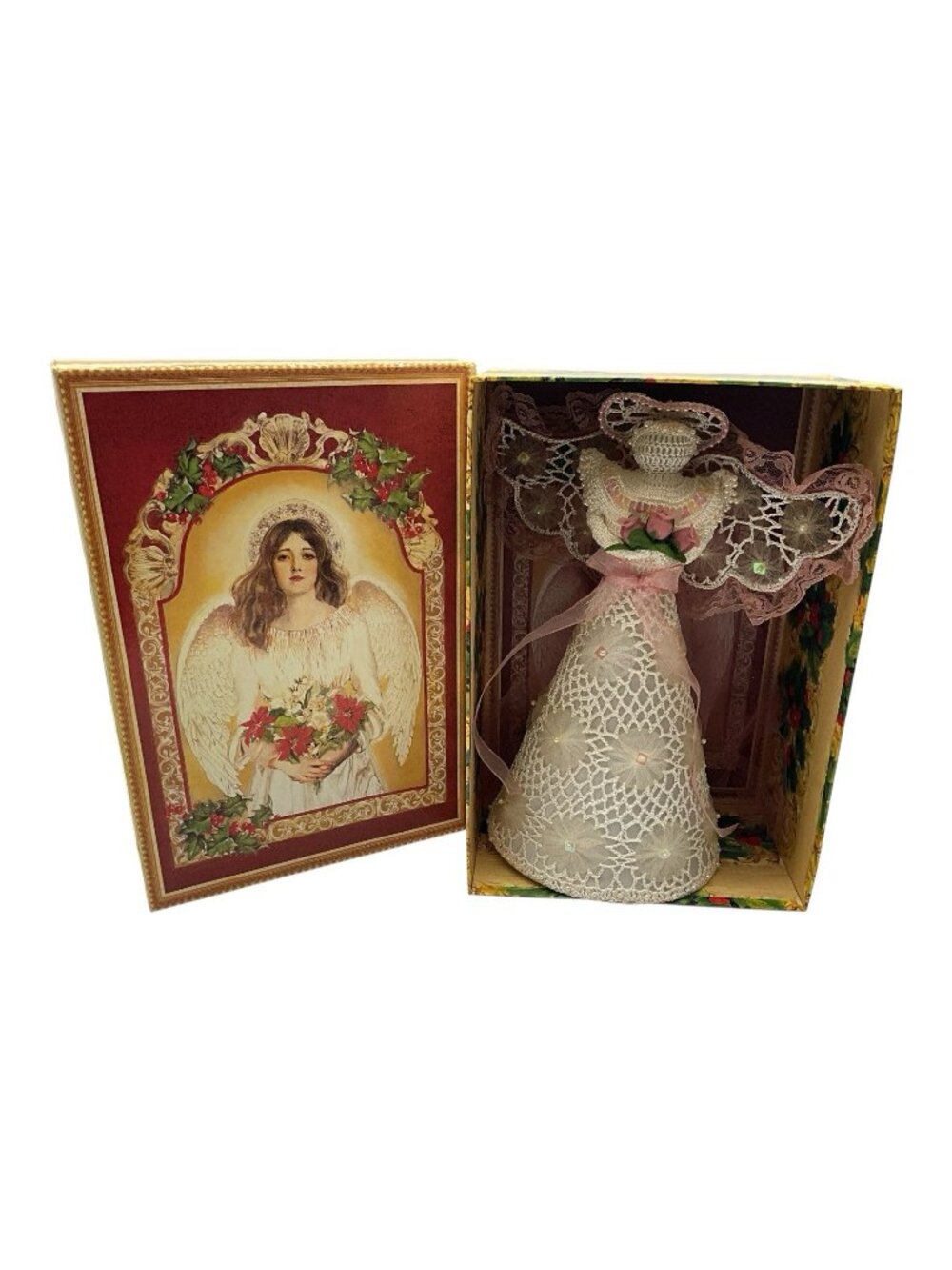 Christmas Vintage Tree Topper 14 Inch Angel In Original Box Lindy Bowman Company